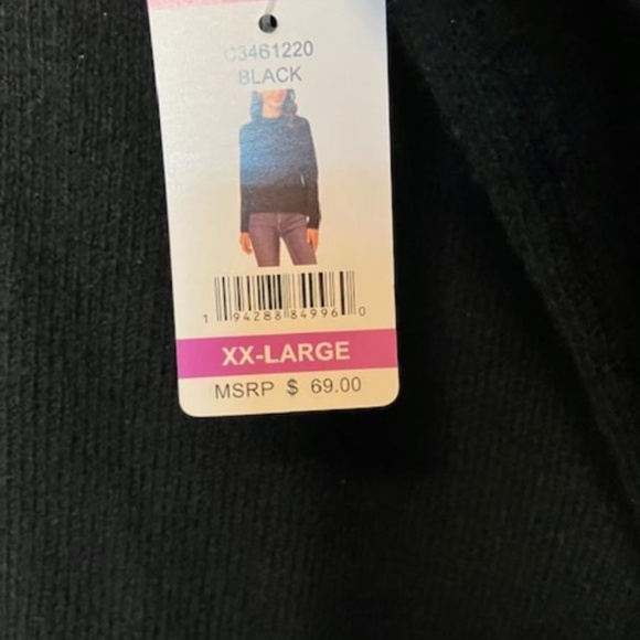 Vince Camuto Womens Crew Neck Long Sleeve Sweater Black - XXL - Picture 3 of 7